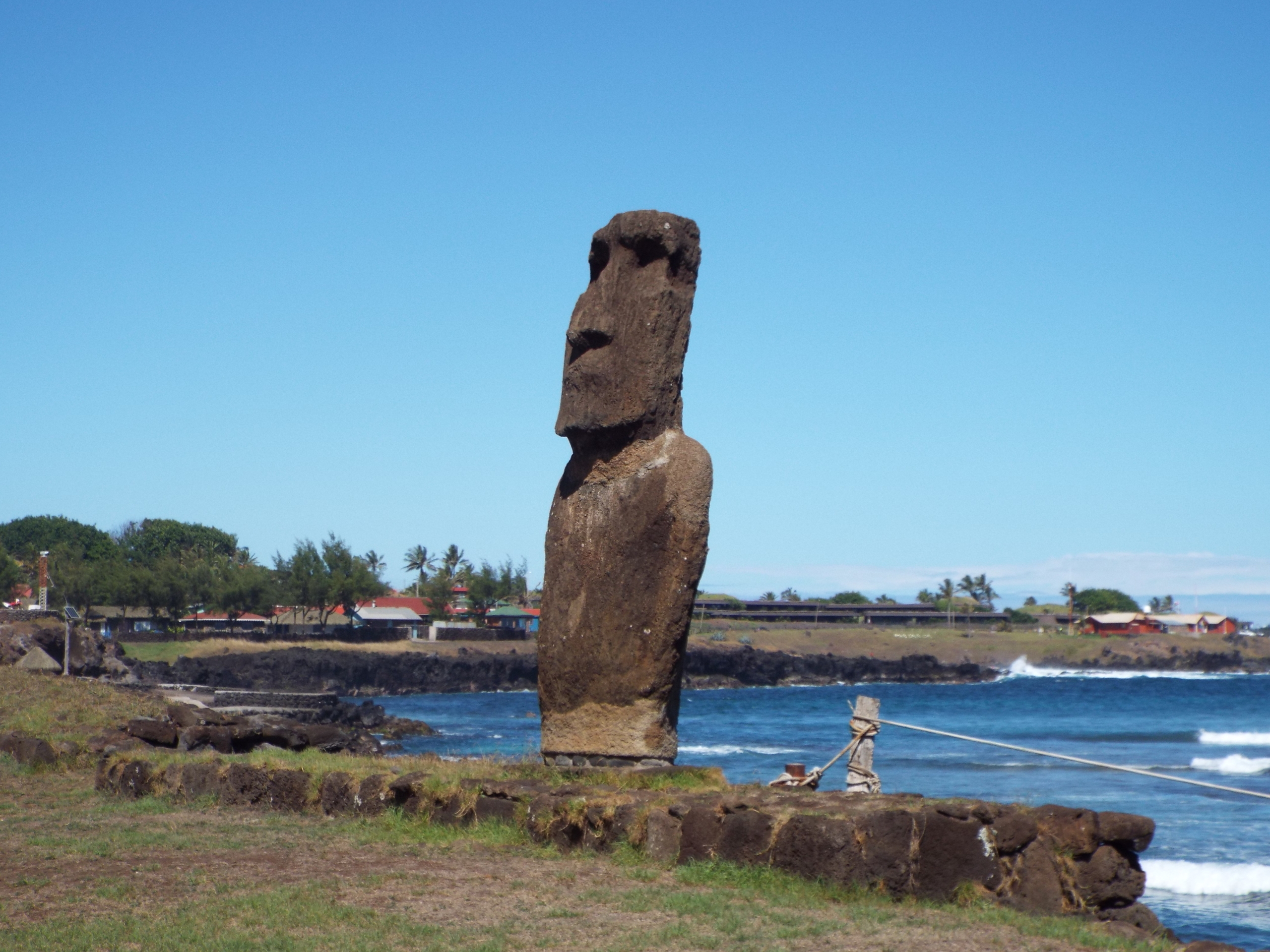 Easter Island statues by midnight